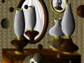 Gioco di specchi con lampade ad olio